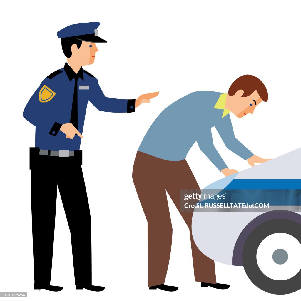 Cop searching a Suspect