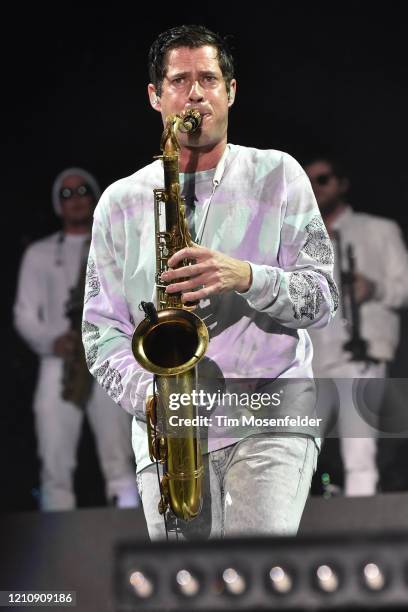 Dominic Lalli of Big Gigantic performs during the 2020 Okeechobee Music Festival at Sunshine Grove on March 06, 2020 in Okeechobee, Florida.