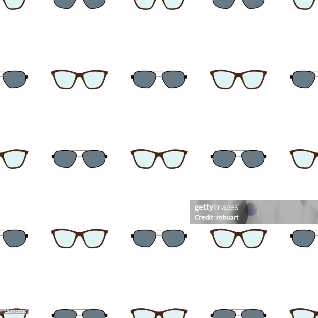 Spectacles Pattern Background Eyeglasses Collection Pattern Vector Illustration High-Res Vector ...