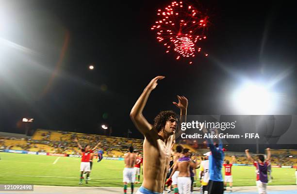 Tiago Ferreira of Portugal celebrates after the FIFA U-20 World Cup 2011 quarter final match between Portugal and Argentina at Estadia Jaime Moron...