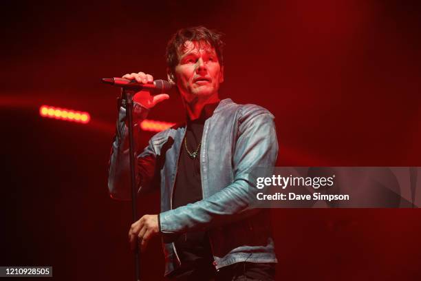 Morten Harket of a-ha performs at Villa Maria on March 07, 2020 in Auckland, New Zealand.