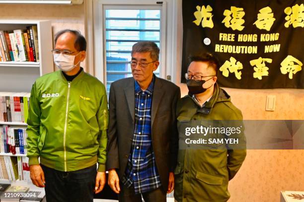 Lam Wing-kee , a bookseller from Hong Kong who in 2015 was detained in China for allegedly bringing banned books into the mainland, stands with...