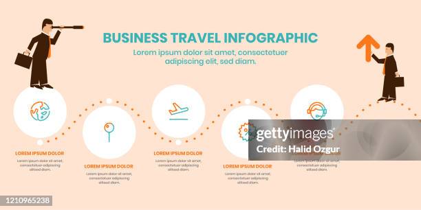 business travel vector concept and infographic design elements - infographic call out stock illustrations