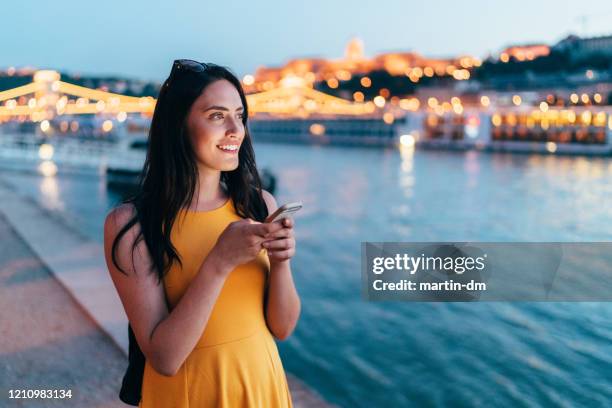 tourist woman exploring budapest - hungary summer stock pictures, royalty-free photos & images