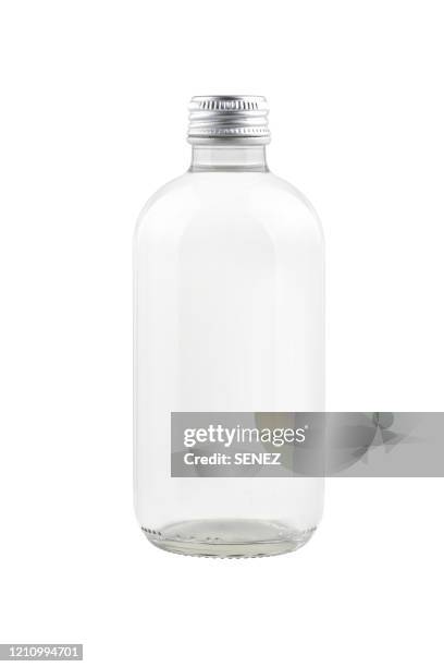 glass bottle of water - full transparency stock pictures, royalty-free photos & images