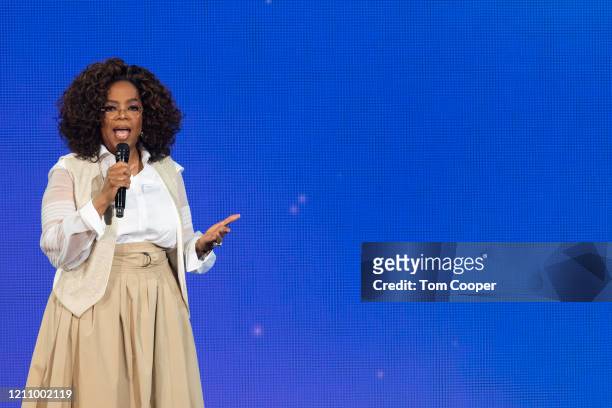 Oprah Winfrey speaks during Oprah's 2020 Vision: Your Life in Focus Tour presented by WW at Pepsi Center on March 07, 2020 in Denver, Colorado.