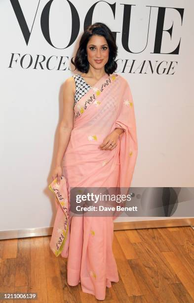 Fatima Bhutto attends British Vogue's Forces For Change during the WOW Women Of The World Festival at Southbank Centre on March 07, 2020 in London,...