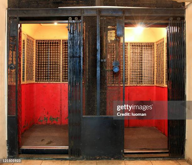 old elevator - open elevator stock pictures, royalty-free photos & images
