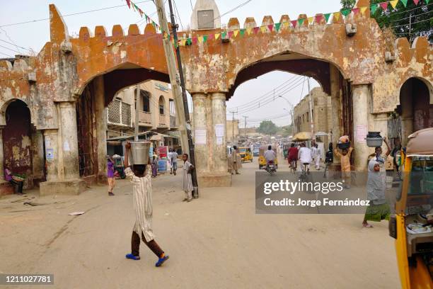 Busy streets of the Kano street market.