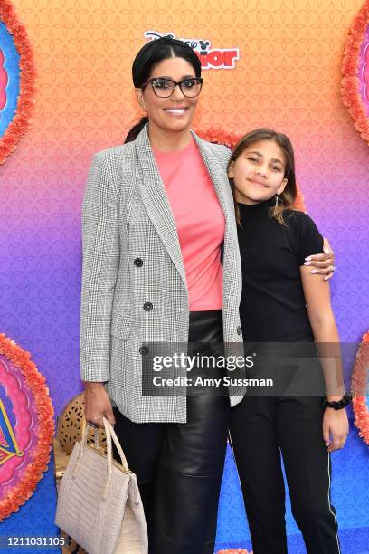 Rachel Roy and Tallulah Ruth Dash attend the premiere of Disney Junior's "Mira, Royal Detective" at Walt Disney Studios Main Theater on March 07,...