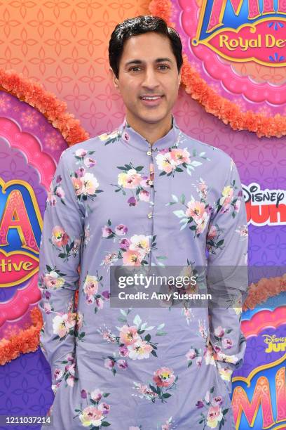 Maulik Pancholy attends the premiere of Disney Junior's "Mira, Royal Detective" at Walt Disney Studios Main Theater on March 07, 2020 in Burbank,...