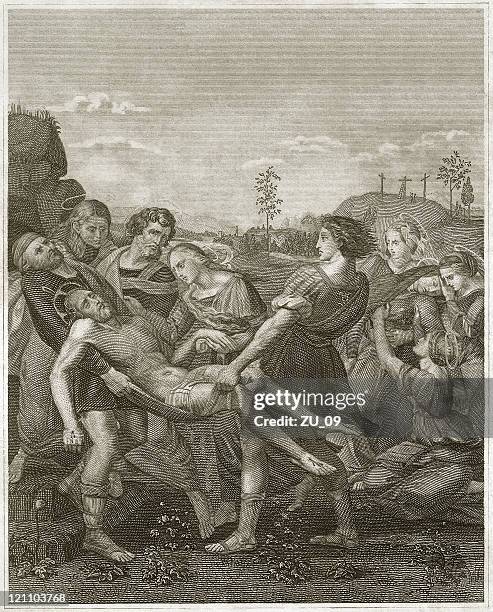 entombment - maria magdalena stock-grafiken, -clipart, -cartoons und -symbole