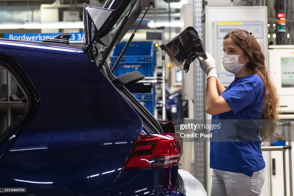 Volkswagen Resumes Automobile Production At Wolfsburg Plant During The Coronavirus Crisis