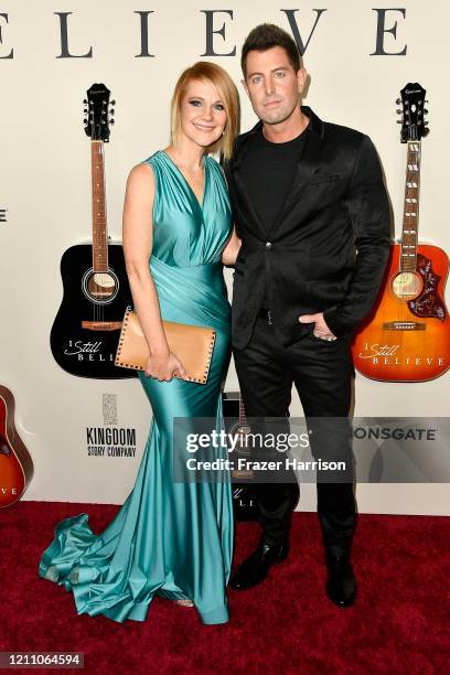 Adrienne Camp and Jeremy Camp attend the premiere of Lionsgate's "I Still Believe" at ArcLight Hollywood on March 07, 2020 in Hollywood, California.