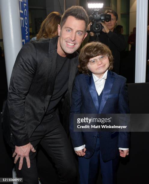 Jeremy Camp and Reuben Dodd attend the premiere of Lionsgate's "I Still Believe" at ArcLight Hollywood on March 07, 2020 in Hollywood, California.