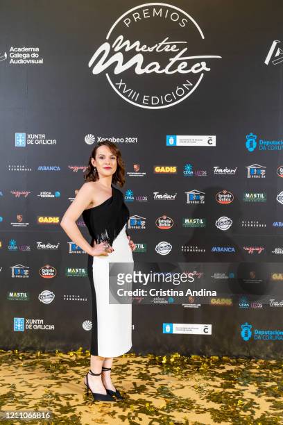 Actress Desirée Pillado attends the Mestre Mateo Awards in A Coruna, on March 07, 2020 in A Coruna, Spain.