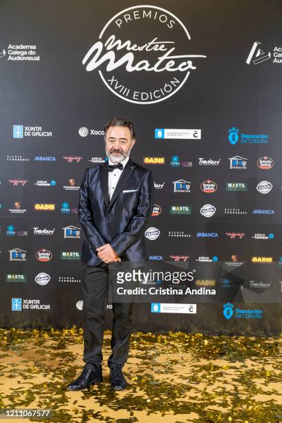 Actor Santi Prego attends the Mestre Mateo Awards in A Coruna, on March 07, 2020 in A Coruna, Spain.