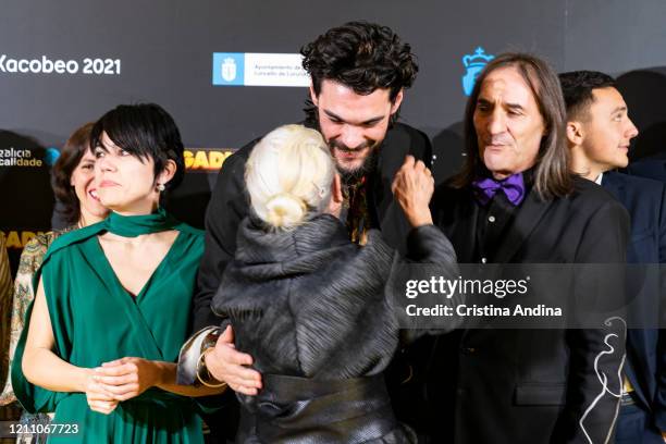 Actress Benedicta Sánchez and director Oliver Laxe attend the Mestre Mateo Awards in A Coruna, on March 07, 2020 in A Coruna, Spain.