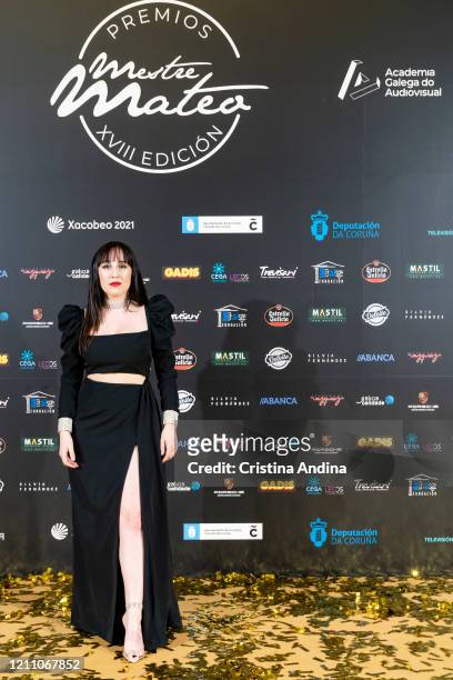 Actress Cris Iglesias attends the Mestre Mateo Awards in A Coruna, on March 07, 2020 in A Coruna, Spain.