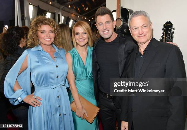 Shania Twain, Adrienne Camp, Jeremy Camp and Gary Sinise attend the premiere of Lionsgate's "I Still Believe" at ArcLight Hollywood on March 07, 2020...