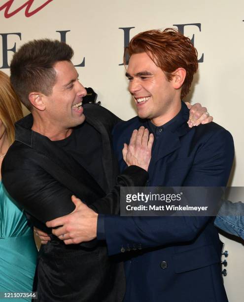 Jeremy Camp and K.J. Apa attend the premiere of Lionsgate's "I Still Believe" at ArcLight Hollywood on March 07, 2020 in Hollywood, California.