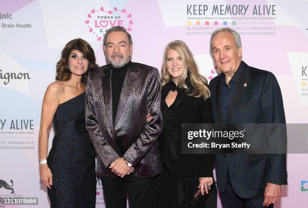 Camille Ruvo, Neil Diamond, Katie McNeil, and Larry Ruvo attend the 24th annual Keep Memory Alive 'Power of Love Gala' benefit for the Cleveland...