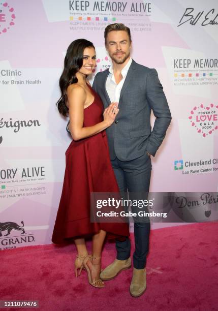 Actress Hayley Erbert and actor/dancer Derek Hough attend the 24th annual Keep Memory Alive "Power of Love Gala" benefit for the Cleveland Clinic Lou...