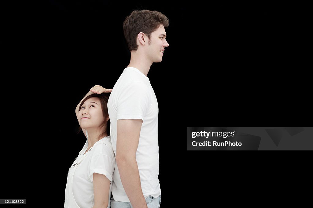 European and Asian couple