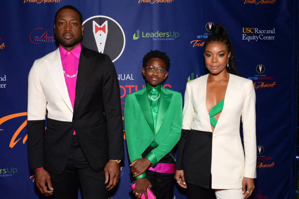 Dwyane Wade, Zaya Wade and Gabrielle Union attend the Better Brothers Los Angeles' 6th annual Truth Awards at Taglyan Complex on March 07, 2020 in...