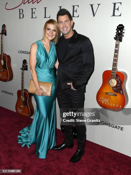 Adrienne Camp and Jeremy Camp arrives at the Premiere Of Lionsgate's "I Still Believe" at ArcLight Hollywood on March 07, 2020 in Hollywood,...