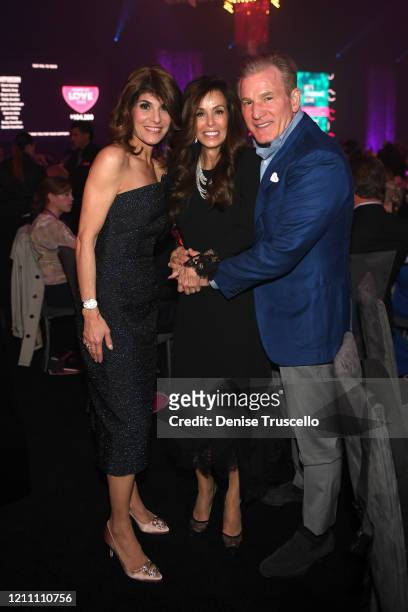 Camille Ruvo, Sheryl Goldstein, and Rob Goldstein attend the 24th annual Keep Memory Alive 'Power of Love Gala' benefit for the Cleveland Clinic Lou...