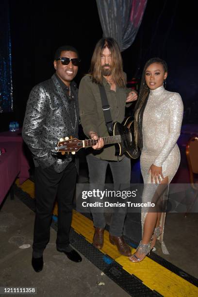 Babyface, Billy Ray Cyrus and Katlyn Nichol attend the 24th annual Keep Memory Alive 'Power of Love Gala' benefit for the Cleveland Clinic Lou Ruvo...