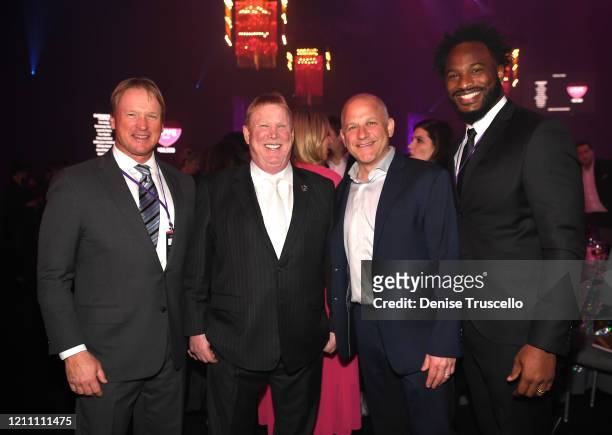 Jon Gruden, Mark Davis, Marc Badain, and Marcel Reece attend the 24th annual Keep Memory Alive 'Power of Love Gala' benefit for the Cleveland Clinic...