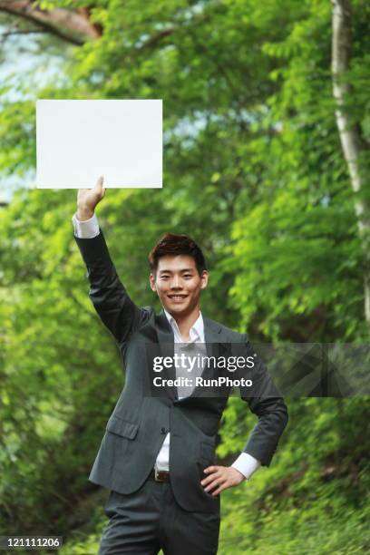 outdoor business blank - holding aloft stock pictures, royalty-free photos & images