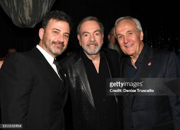 Jimmy Kimmel, Neil Diamond and Larry Ruvo attend the 24th annual Keep Memory Alive 'Power of Love Gala' benefit for the Cleveland Clinic Lou Ruvo...