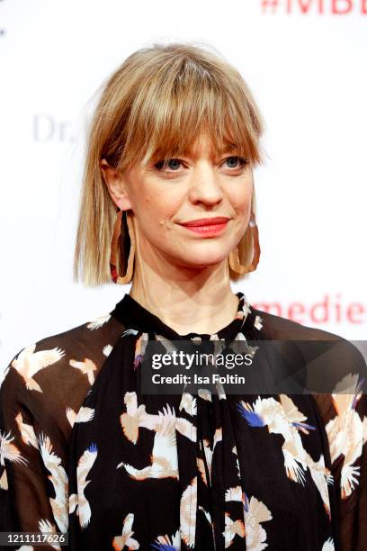 German actress Heike Makatsch attends the Medienboard Party on the occasion of the 70th Berlinale International Film Festival at Ritz Carlton on...