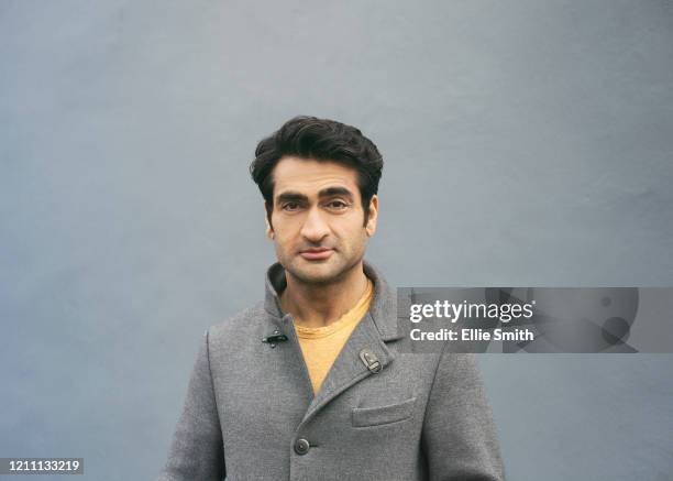 Comedian, actor, screenwriter and podcaster Kumail Nanjiani is photographed for the New York Times on January 9, 2020 in London, England.