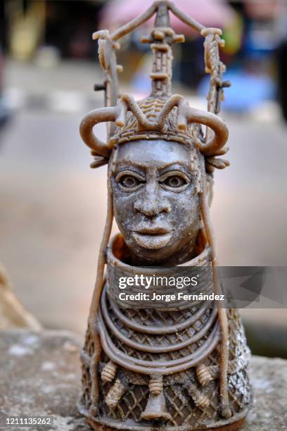 Wax figurine used as a model to make the mold used in the traditional lost-wax casting technique, used in the kingdom of Benin before the European...