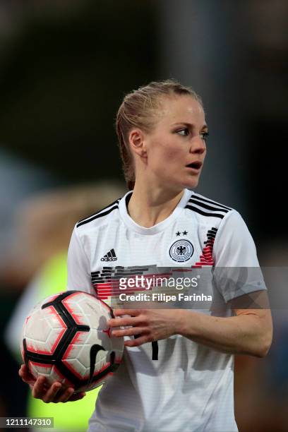 Leonie Maier of Germany Women during the Germany v Norway, Algarve Cup match at Estadio Municipal Fernando Cabrita on March 7, 2020 in Lagos Portugal.