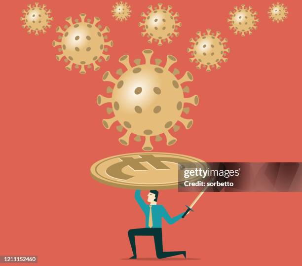 illustrazioni stock, clip art, cartoni animati e icone di tendenza di scudo contro il coronavirus - simbolo euro - european union coin