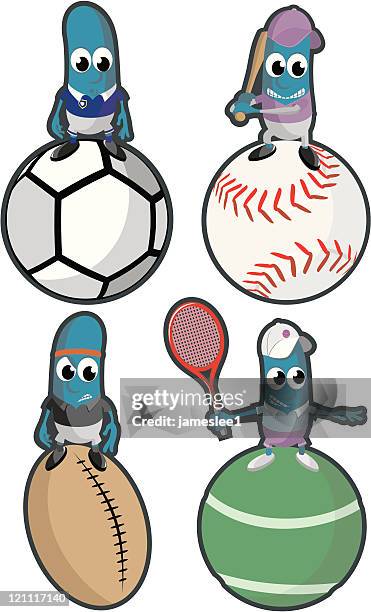 sports icons - baseball cap white background stock illustrations