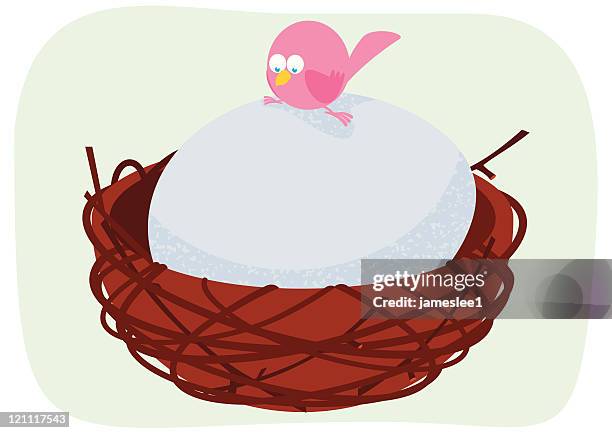 guarding the nest - bigger stock illustrations