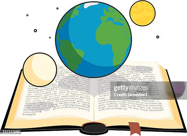 astronomy book - world literature stock illustrations