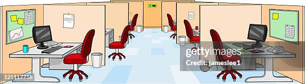 call-center - großraumbüro stock-grafiken, -clipart, -cartoons und -symbole