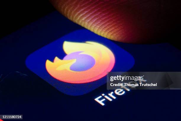 The logo of the free Webbrowser Mozilla Firefox is shown on the display of a smartphone on April 22, 2020 in Berlin, Germany.