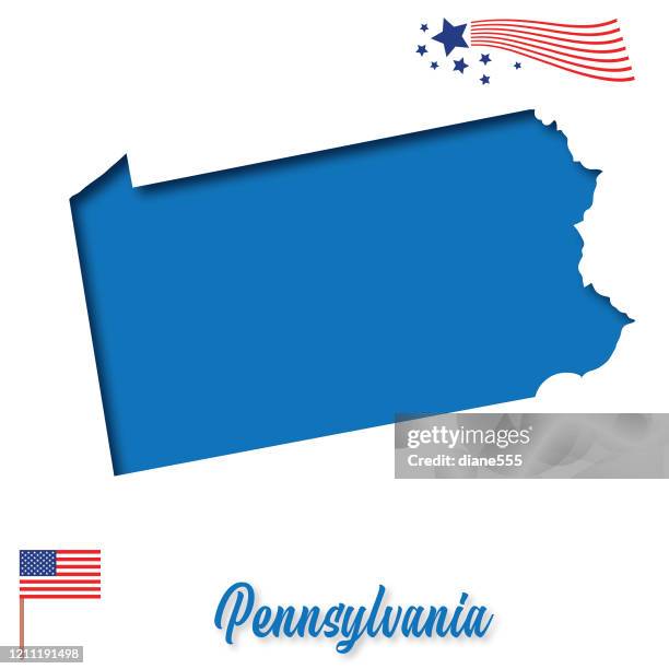 State Pa Pennsylvania State Outline Photos and Premium High Res Pictures - Getty ...