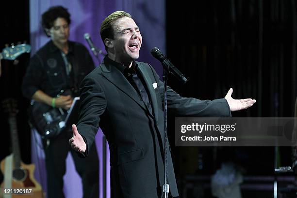 Cristian Castro performs at Fillmore Miami Beach on August 13, 2011 in Miami Beach, Florida.