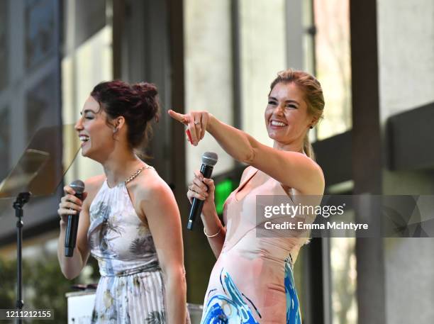 Jade Tailor and Brianna Brown speak onstage during the National Women's History Museum's 8th Annual Women Making History Awardsat Skirball Cultural...
