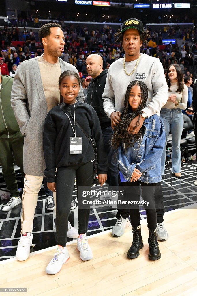 Celebrities At The Los Angeles Clippers Game