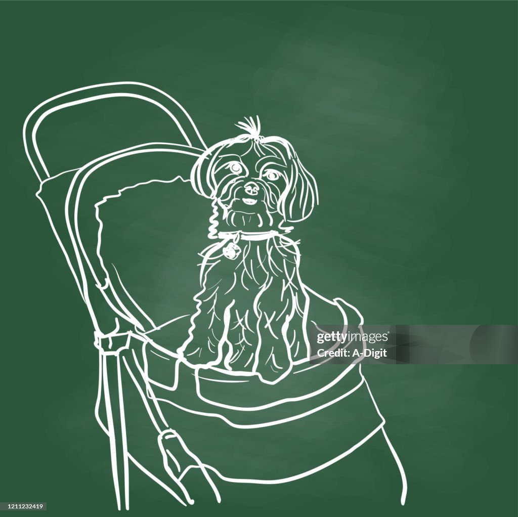 Elderly Pet Dog Chalkboard